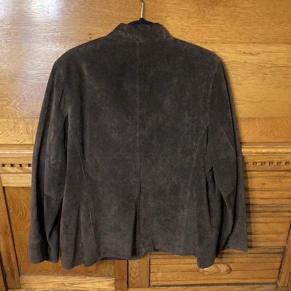 Charter Club Brown Leather Women’s Coat - Picture 2 of 7